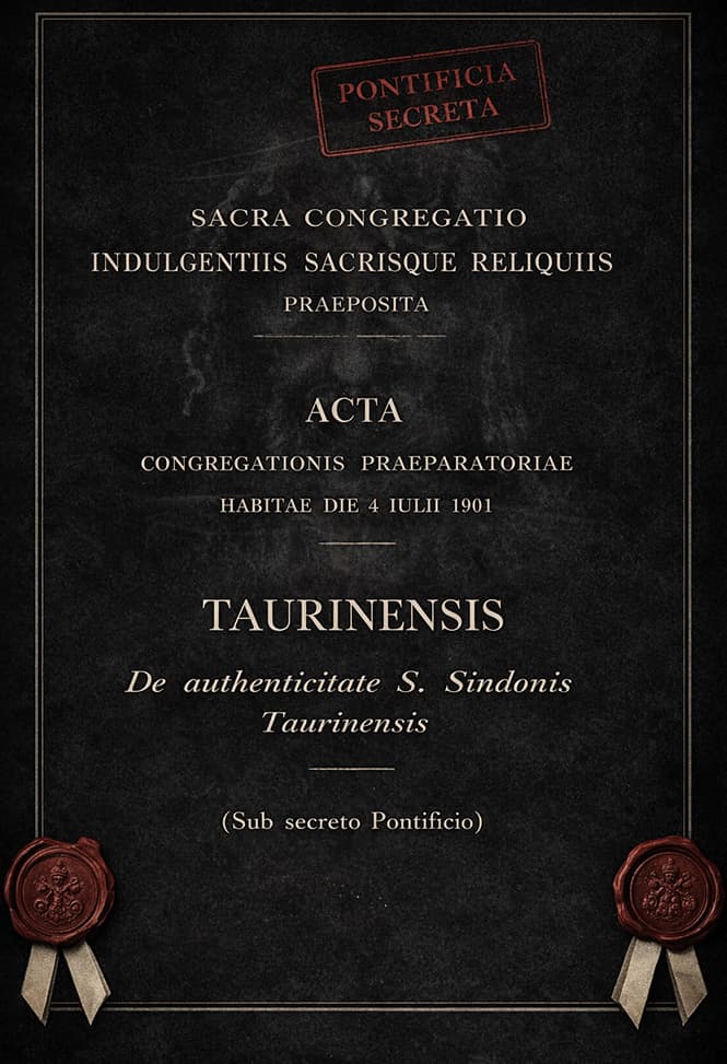 The 1901 Vatican Proceedings on the Shroud of Turin